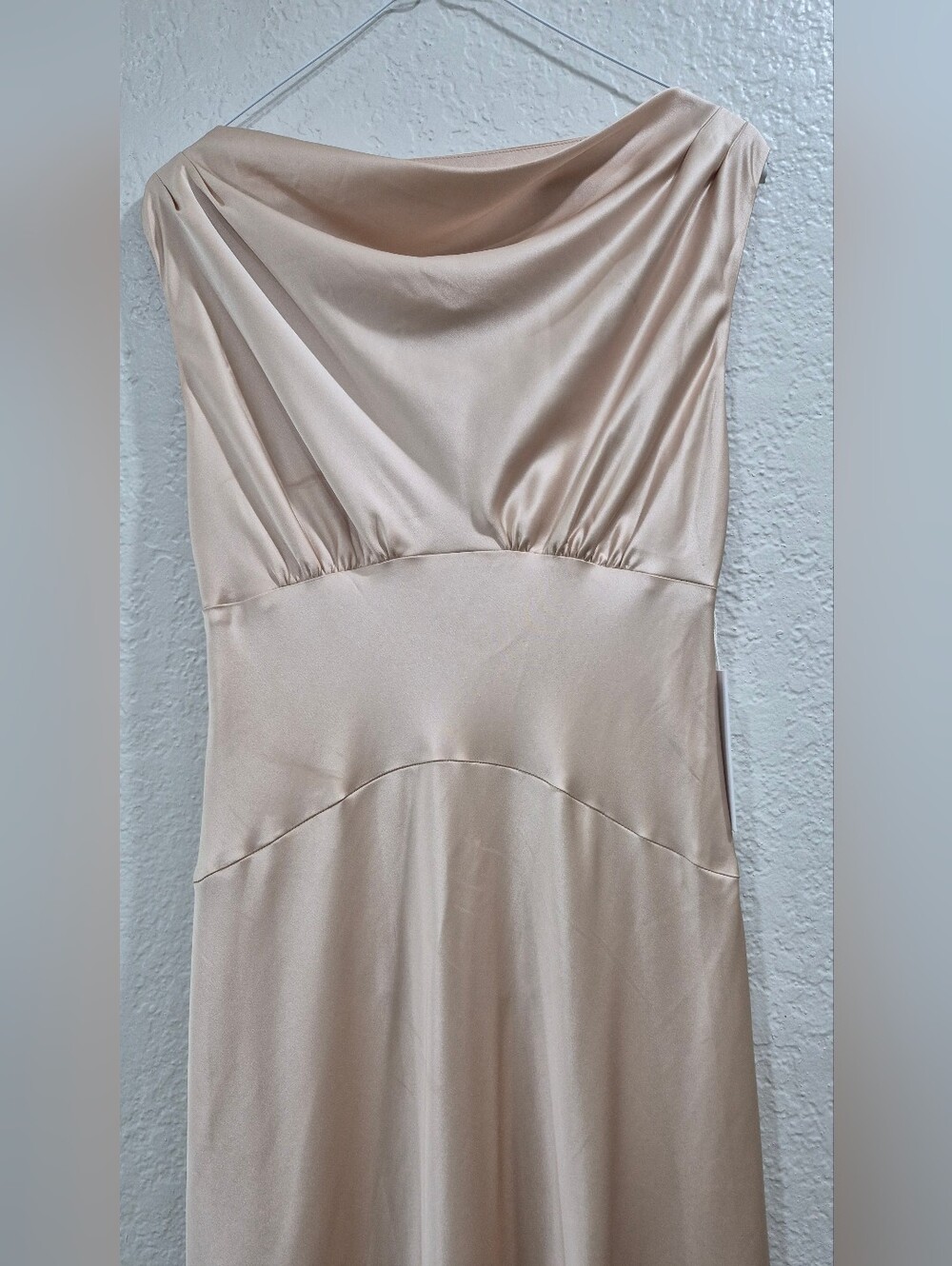 Reformation Satin Cowl-Neck Midi Dress in Blush - Picture 10 of 16
